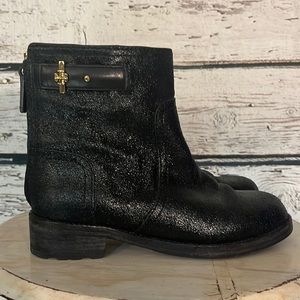 Tory Burch Selena Reva Moto short black boots bootie’s